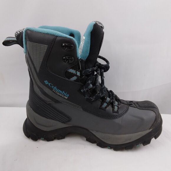 Columbia Powderhouse Titanium Omni-Heat 3D Outdry Winter Boot Gray Black 5.5 - Picture 9 of 13